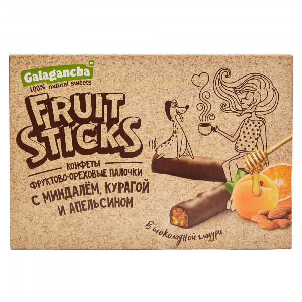 №2 Берестов КРАФТ Fruit Stiсks с курагой и миндалем, 175г   в Рыбинске