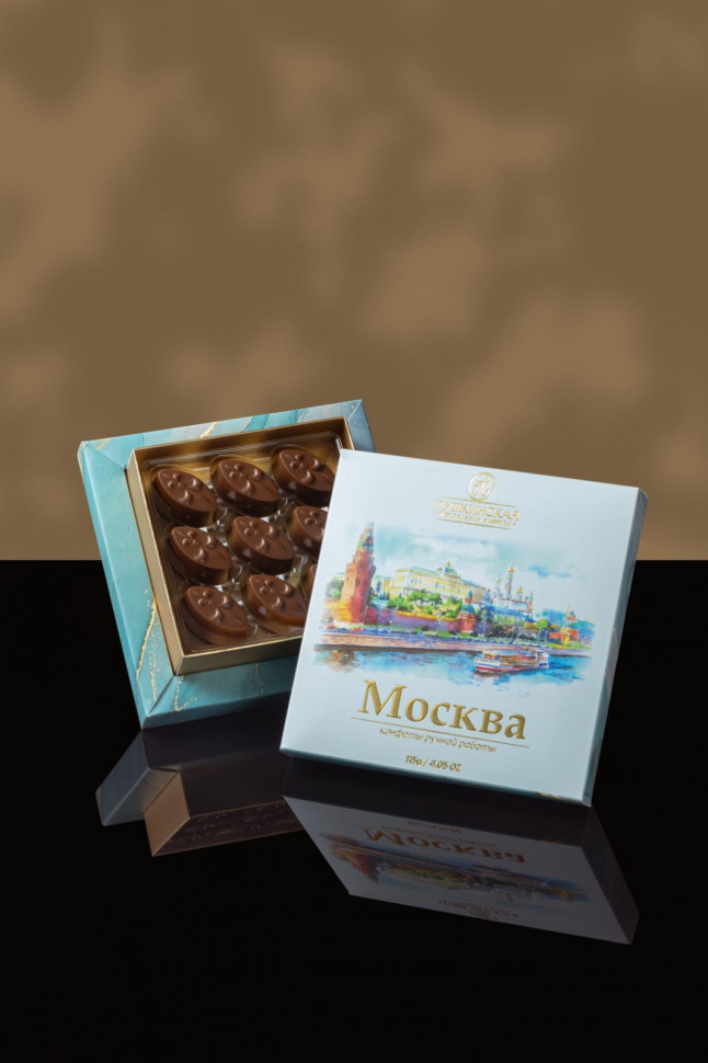  Пушкинская фабрика Конфеты Миндаль (Москва), 115г(голубая коробка) в Рыбинске
