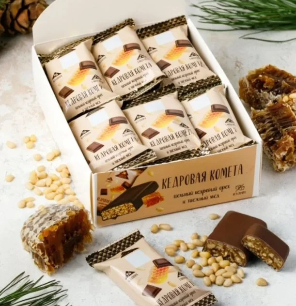  Кедровая комета (15343) классическая без сахара  (блок 18шт по 40г) в Рыбинске