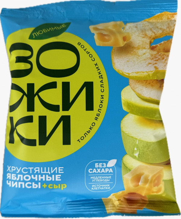 №1 Зожики Яблочные чипсы с сыром, 25г  в Рыбинске